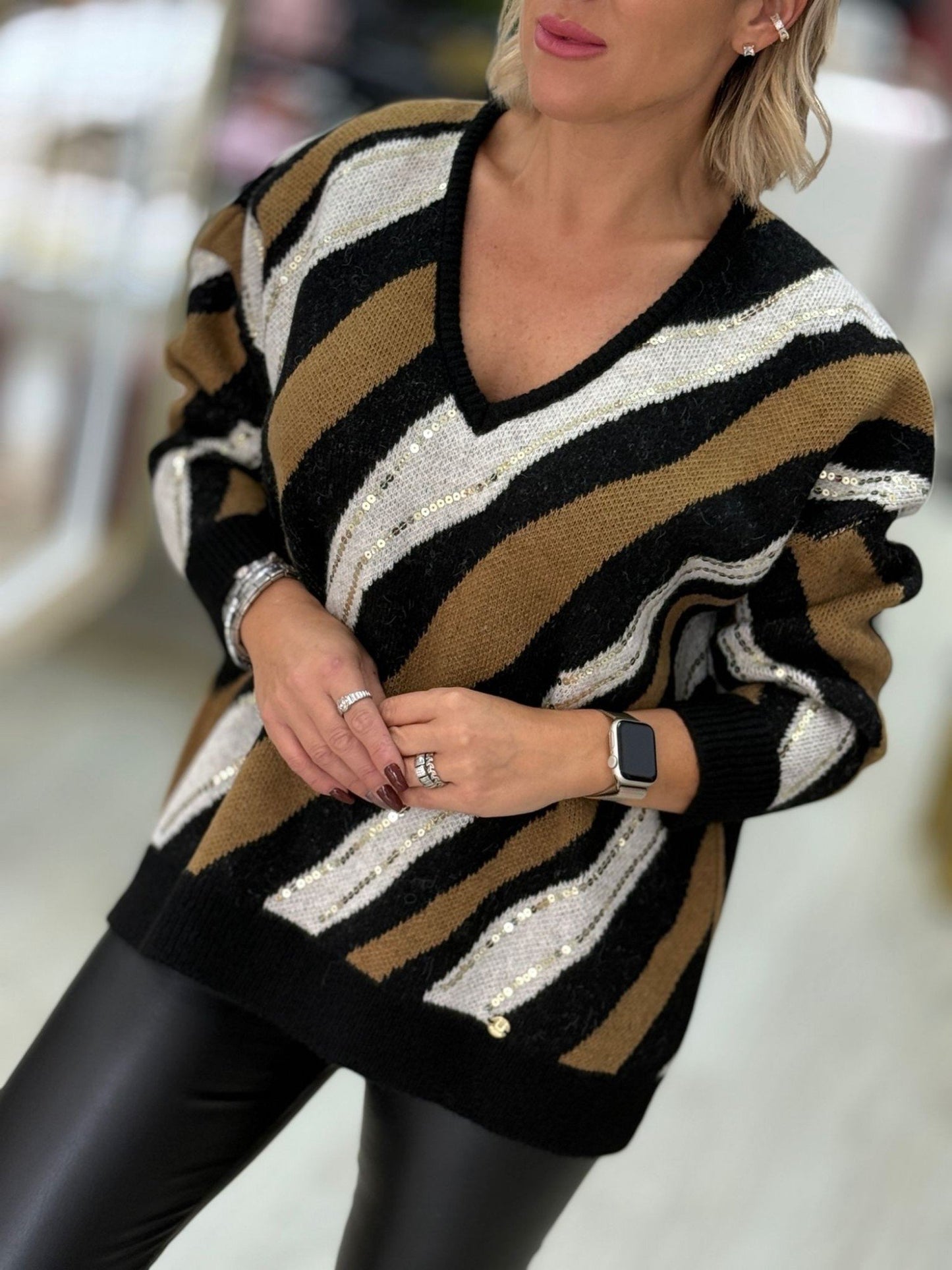 Camisola animal print com lantejoulas (+ cores)