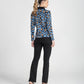 Camisola gola polo print leopardo