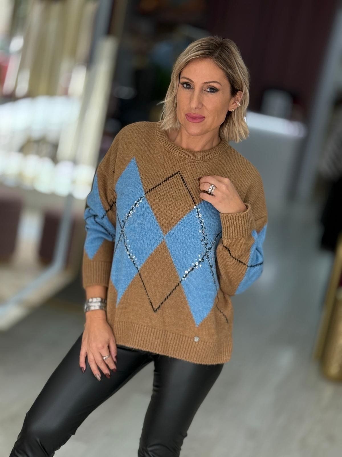 Camisola jacquard losangos (+ cores)