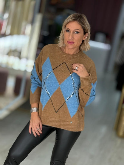 Camisola jacquard losangos (+ cores)