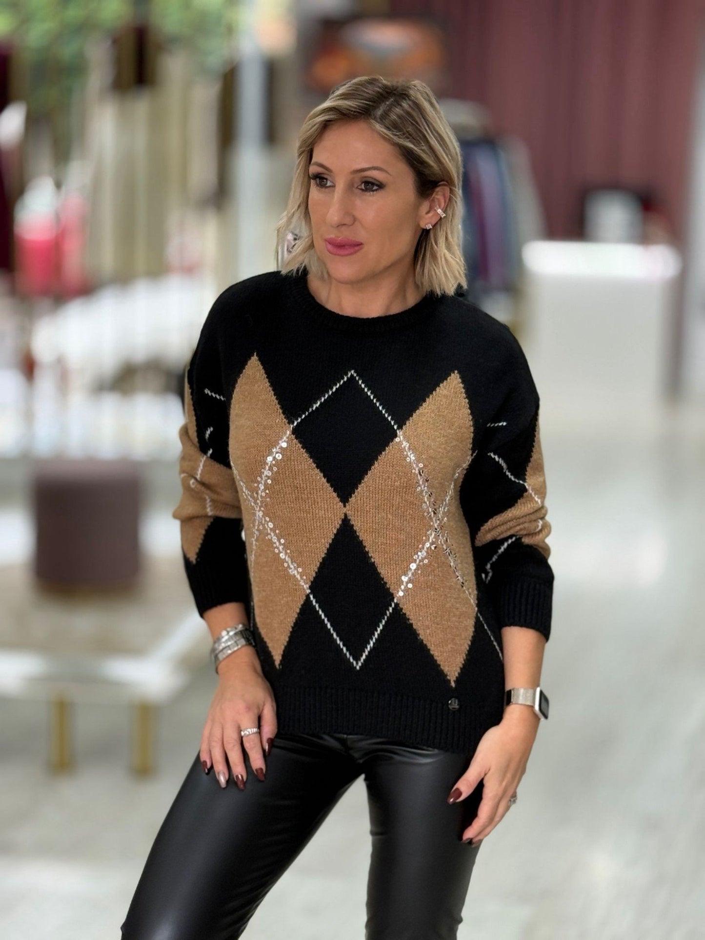 Camisola jacquard losangos (+ cores)