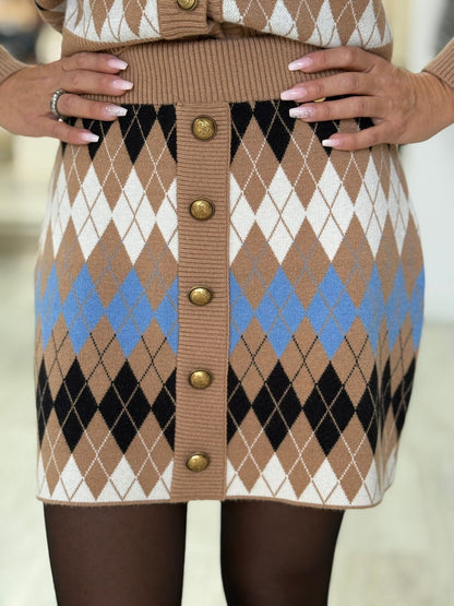 Mini saia losangos