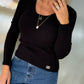 Camisola canelada com chapa r (+ cores)