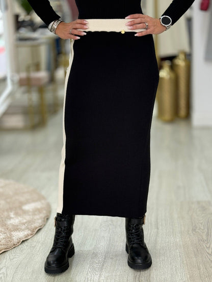 Saia canelada bicolor