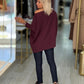 Camisola oversize com botões