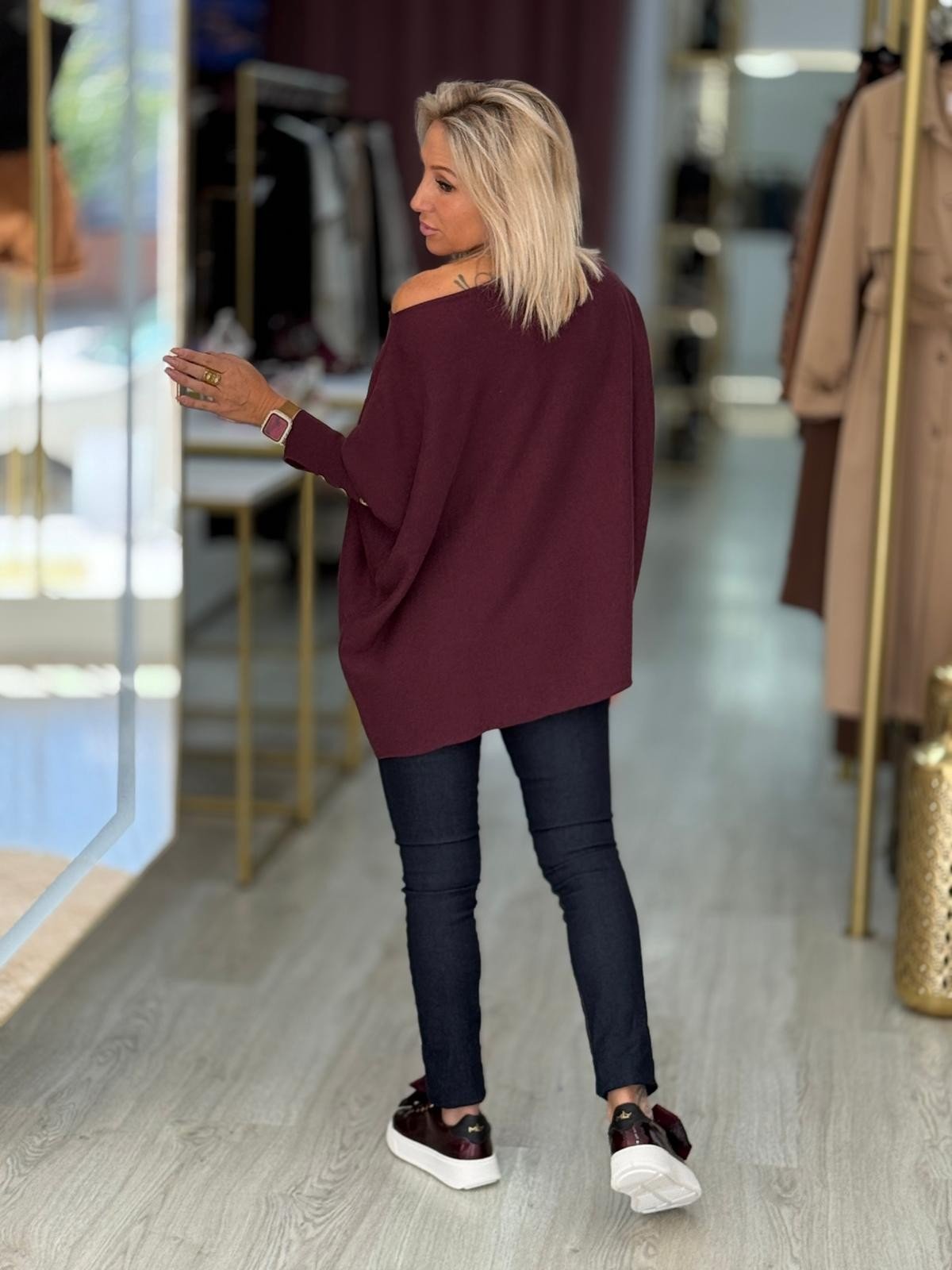 Camisola oversize com botões