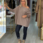 Camisola oversize com botões