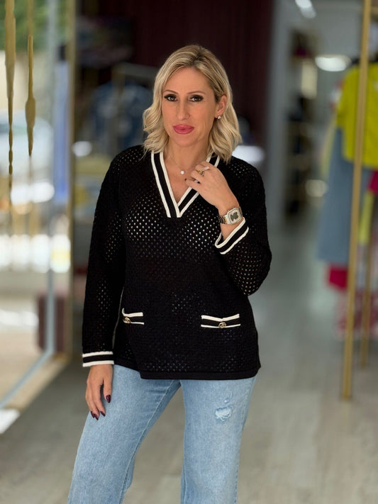Camisola perfurada com brilho (+ cores)