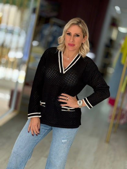 Camisola perfurada com brilho (+ cores)