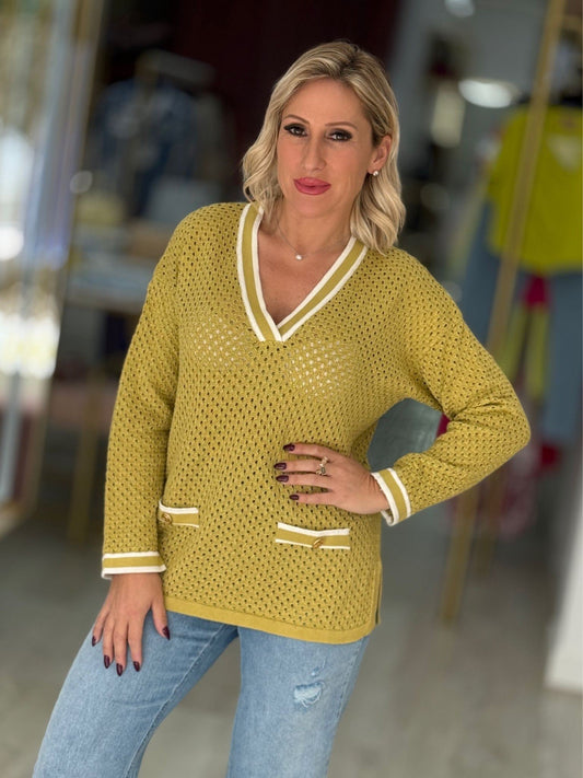 Camisola perfurada com brilho (+ cores)