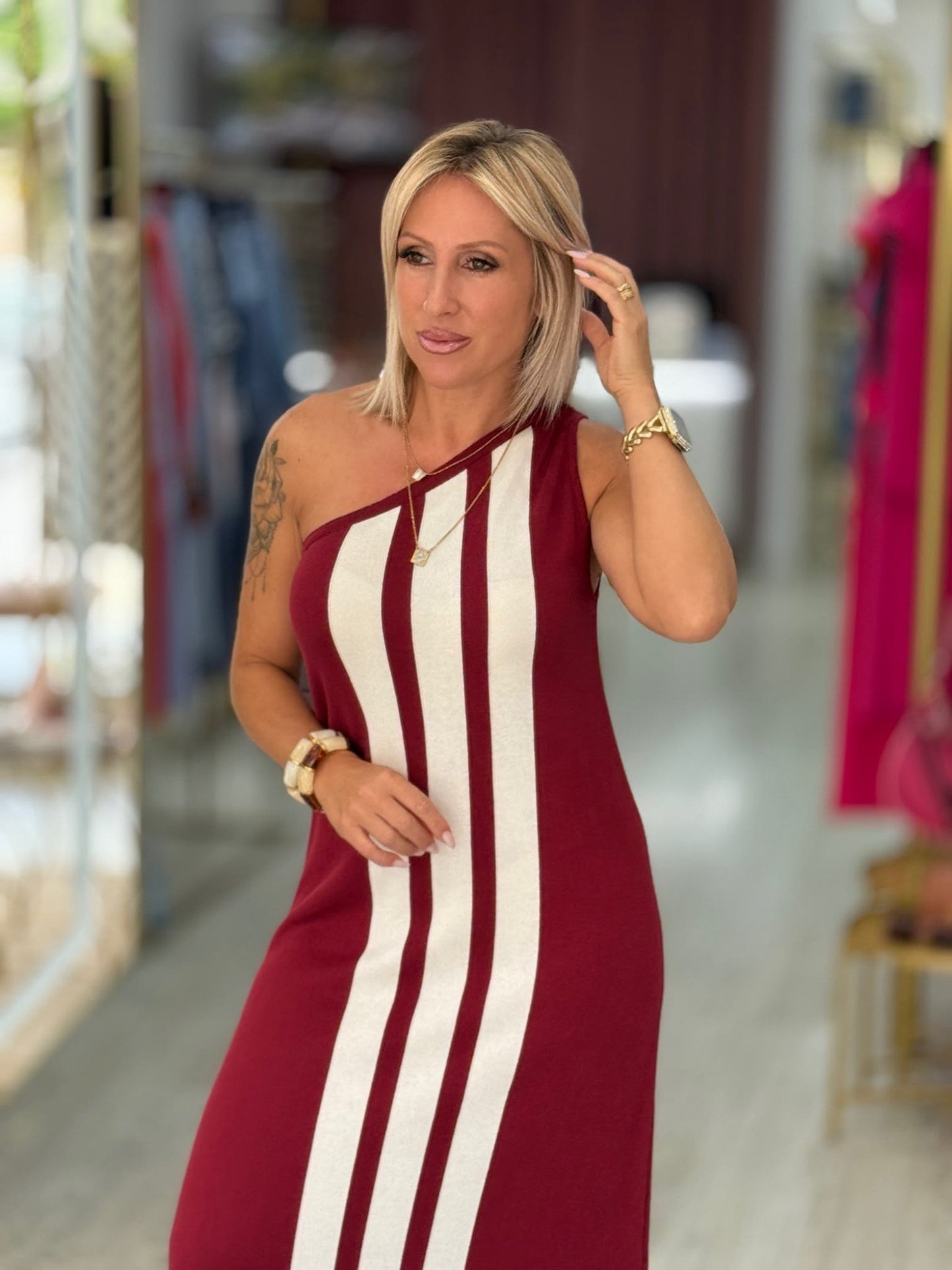 Vestido comprido riscas (+ cores)