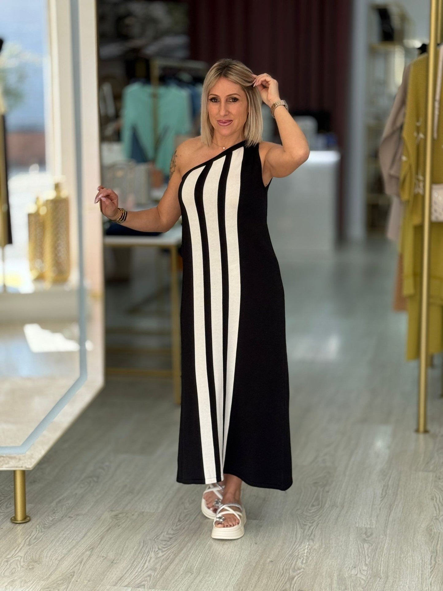 Vestido comprido riscas (+ cores)