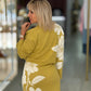 Casaco curto com jacquard flores