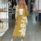 Saia com jacquard flores