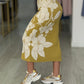 Saia com jacquard flores