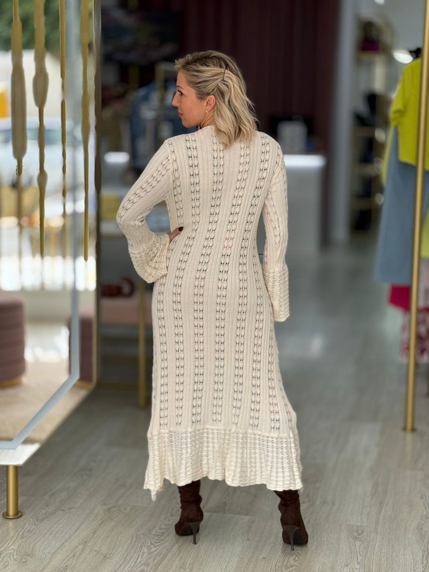 Casaco comprido perfurado (+ cores)