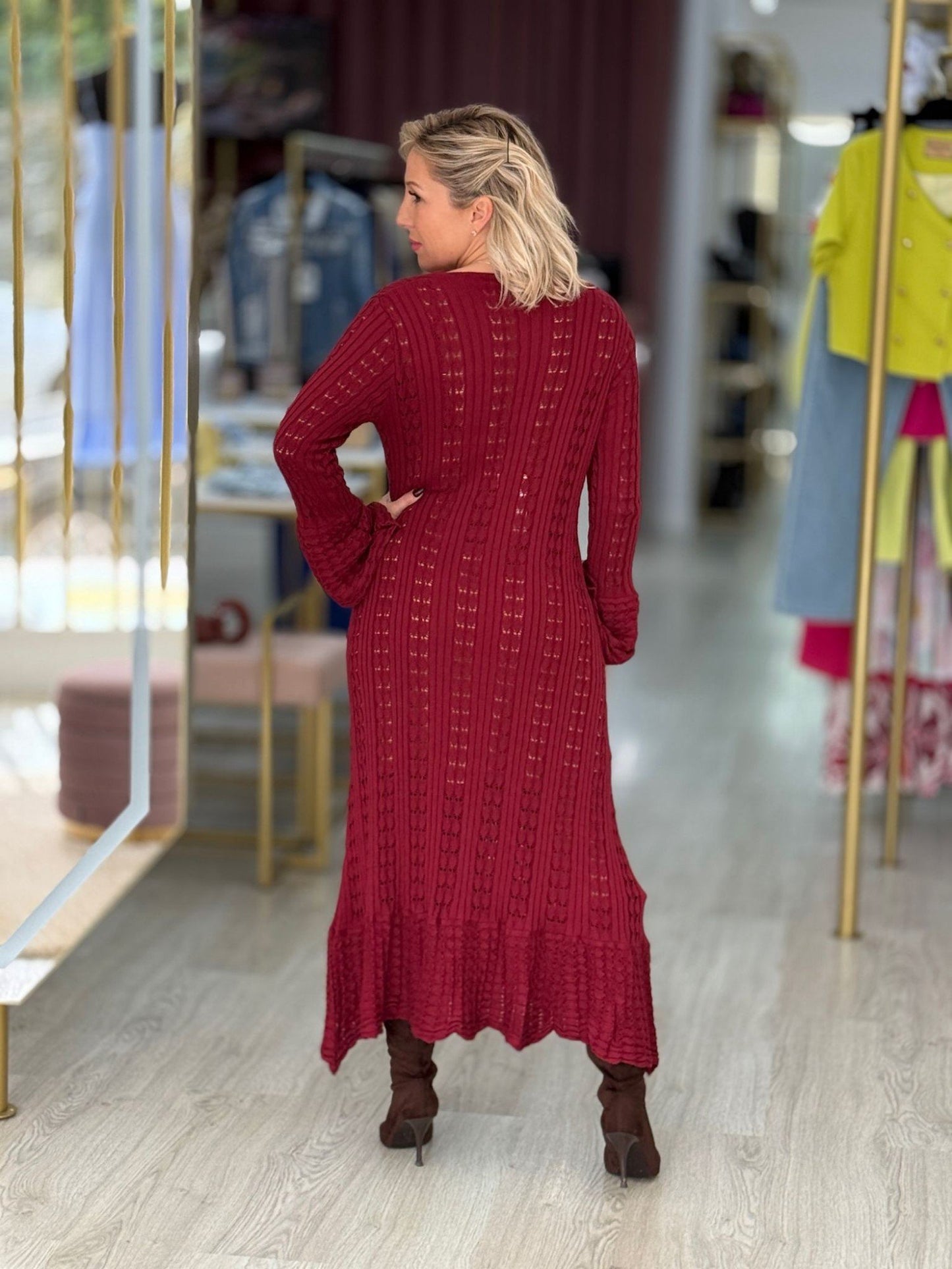 Casaco comprido perfurado (+ cores)