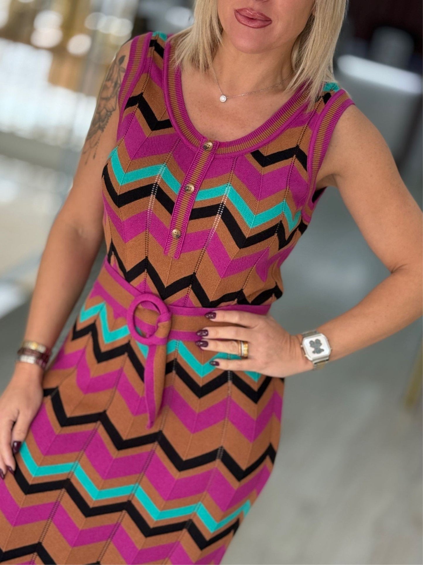 Vestido zigzag
