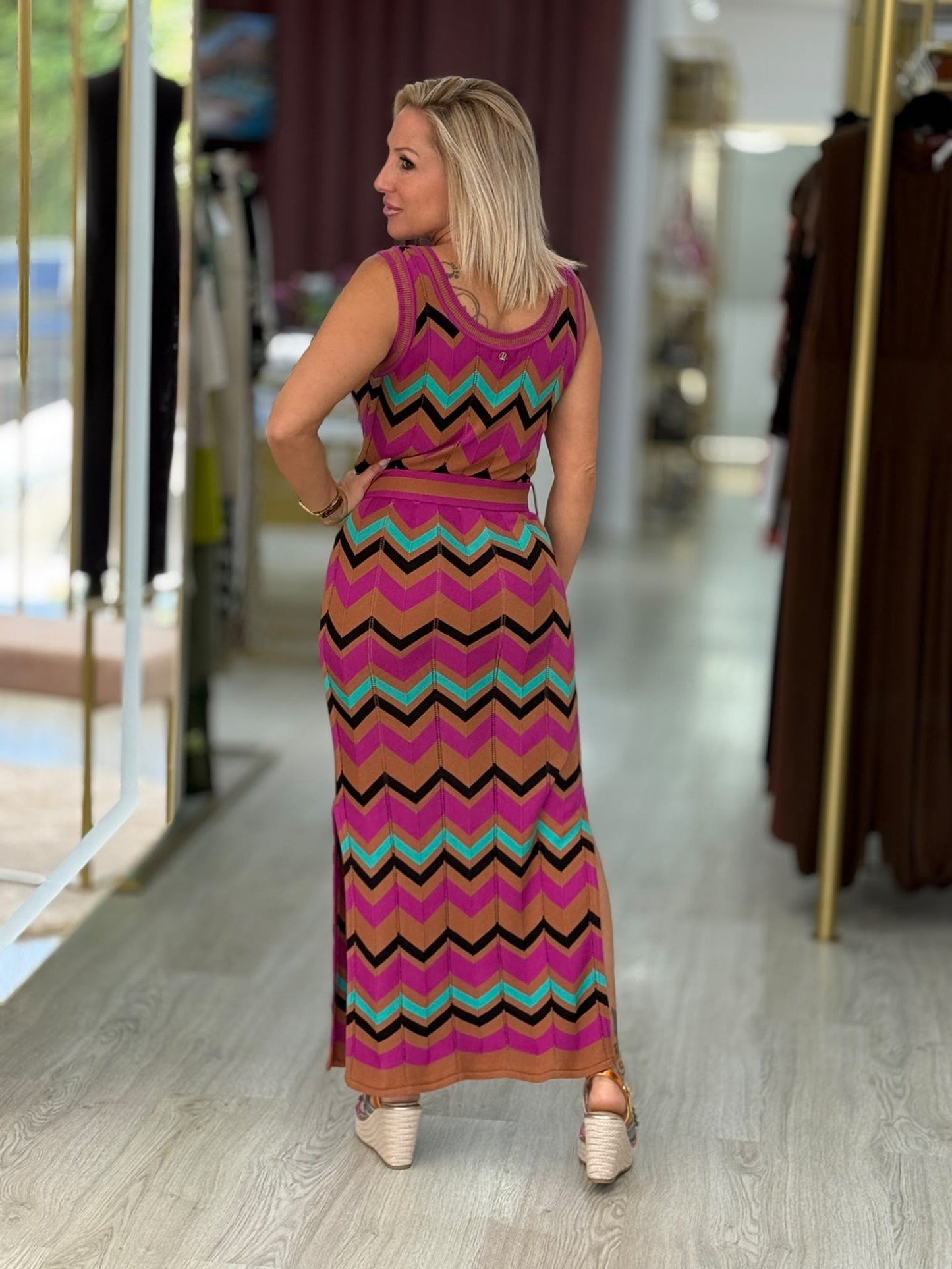 Vestido zigzag