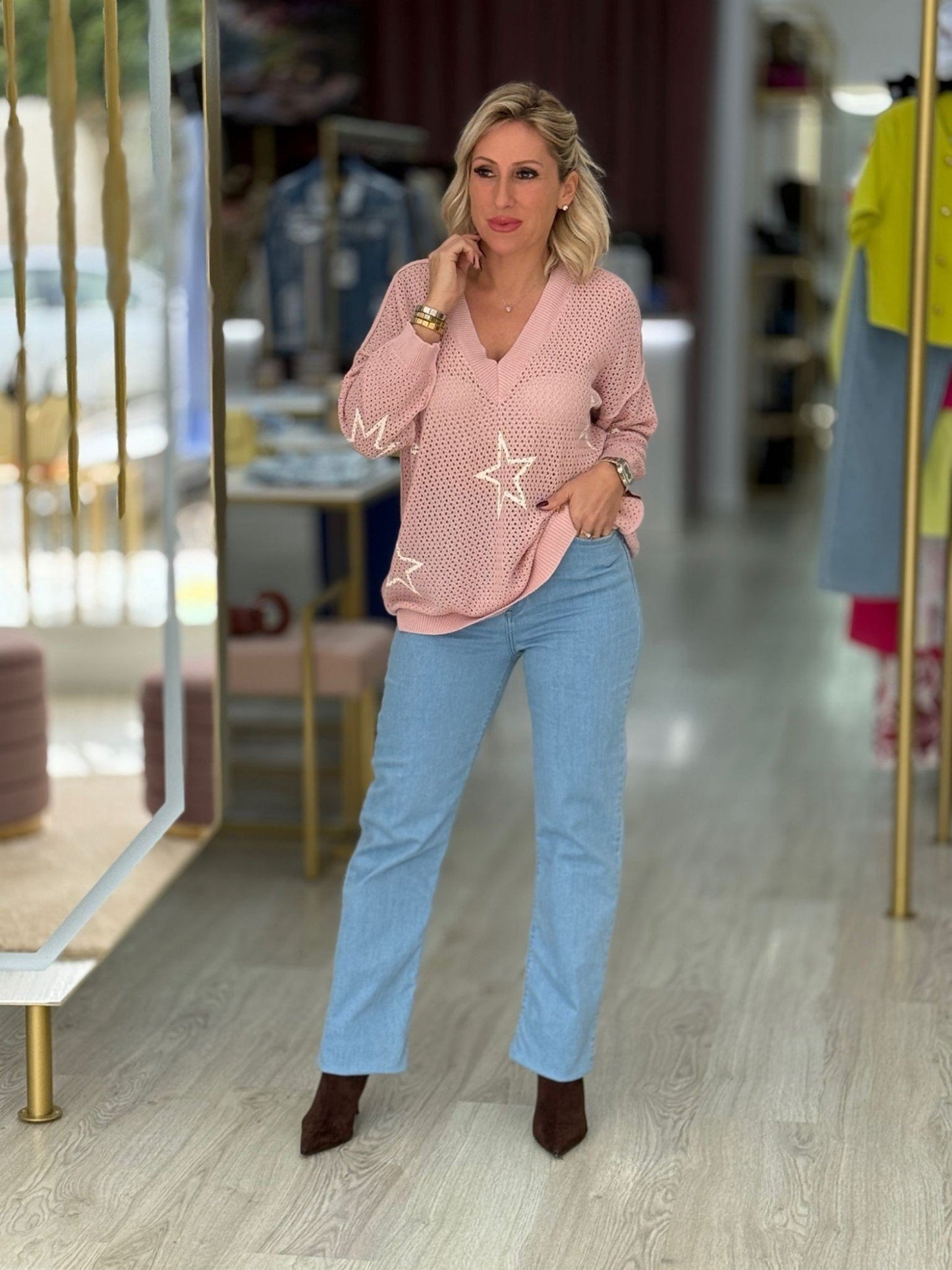 Camisola perfurada estrelas (+ cores)