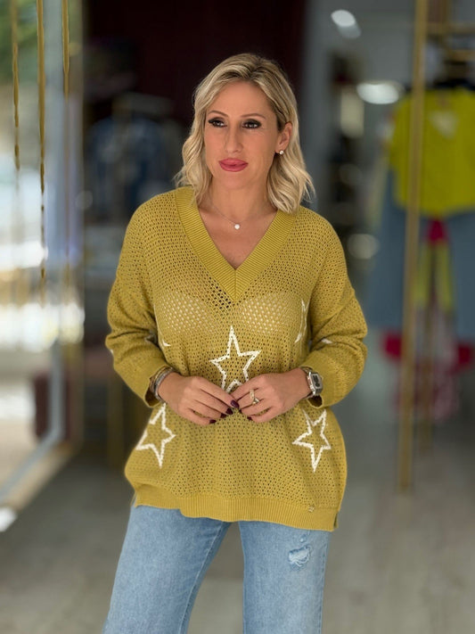 Camisola perfurada estrelas (+ cores)