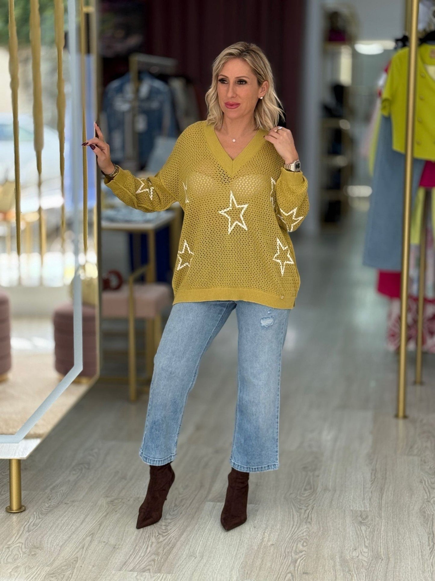 Camisola perfurada estrelas (+ cores)