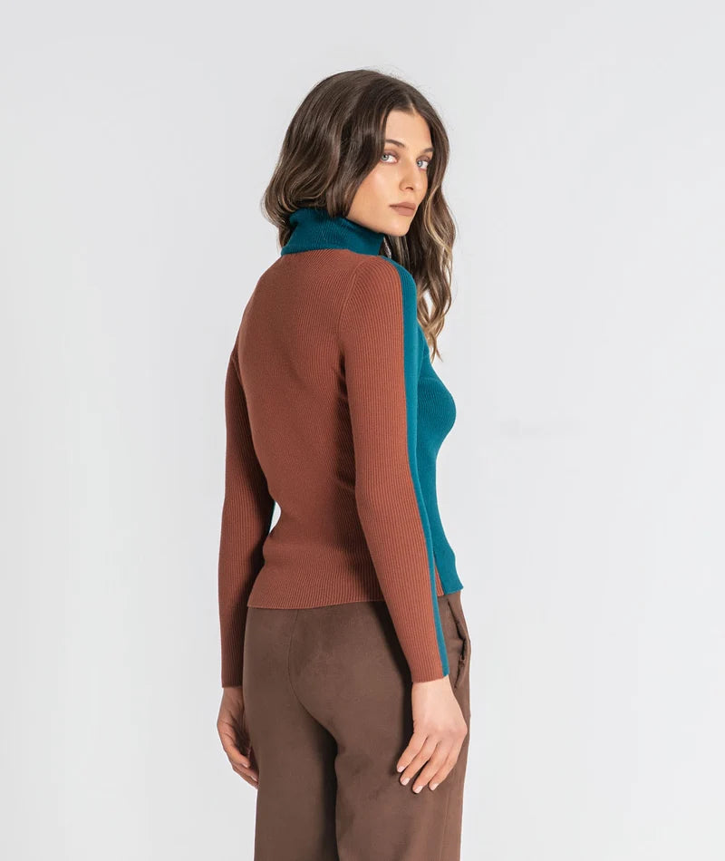 Camisola gola alta bicolor (+ cores)