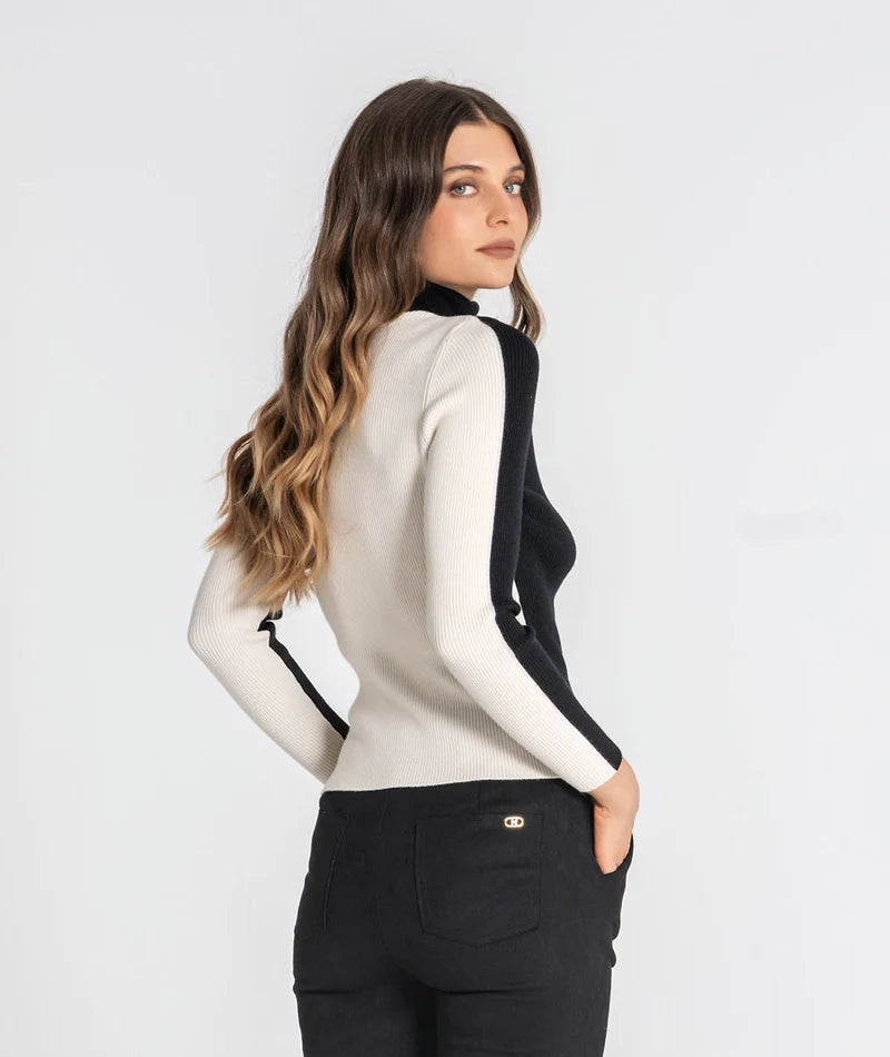 Camisola gola alta bicolor (+ cores)