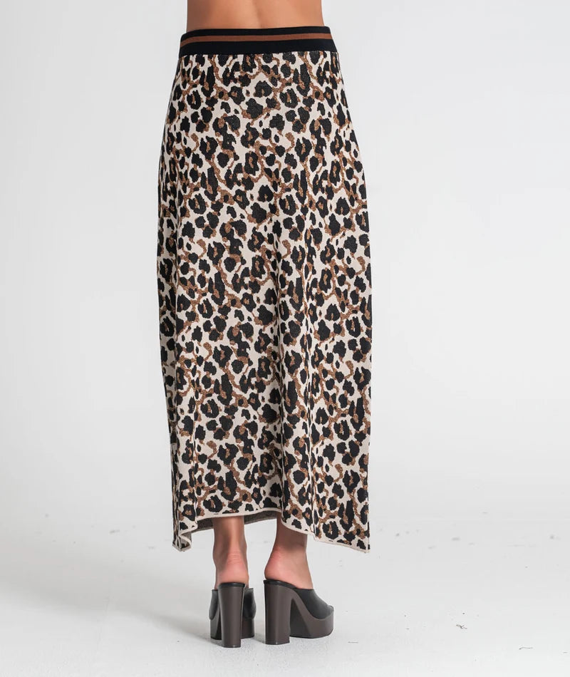 Saia comprida animal print