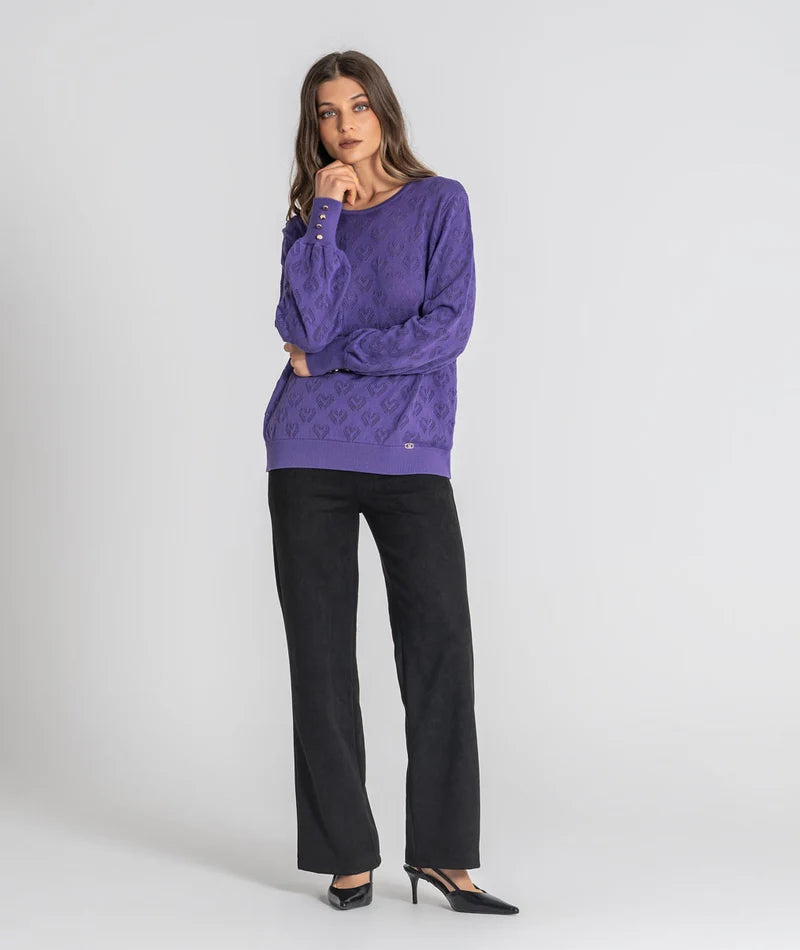 Camisola corações perfurados