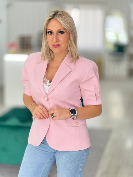 Blazer clássico manga curta