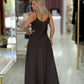 Vestido midi fluido de alças