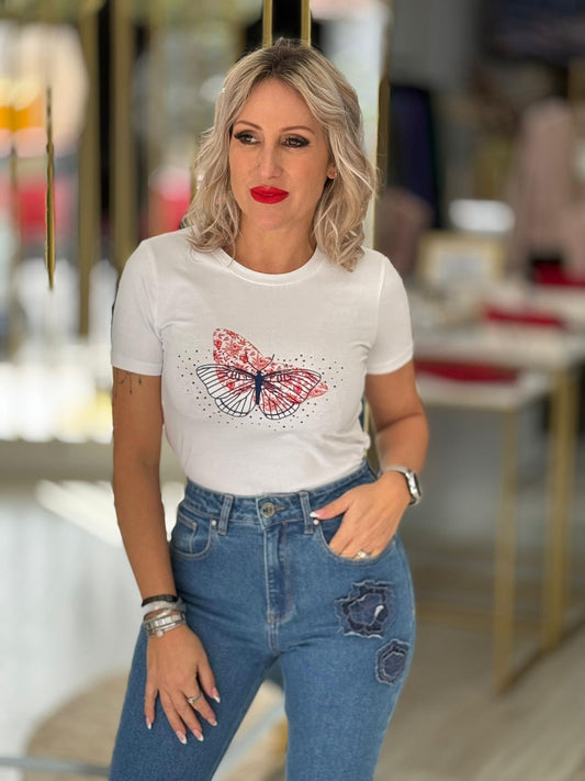 T-shirt borboleta (+ cores)