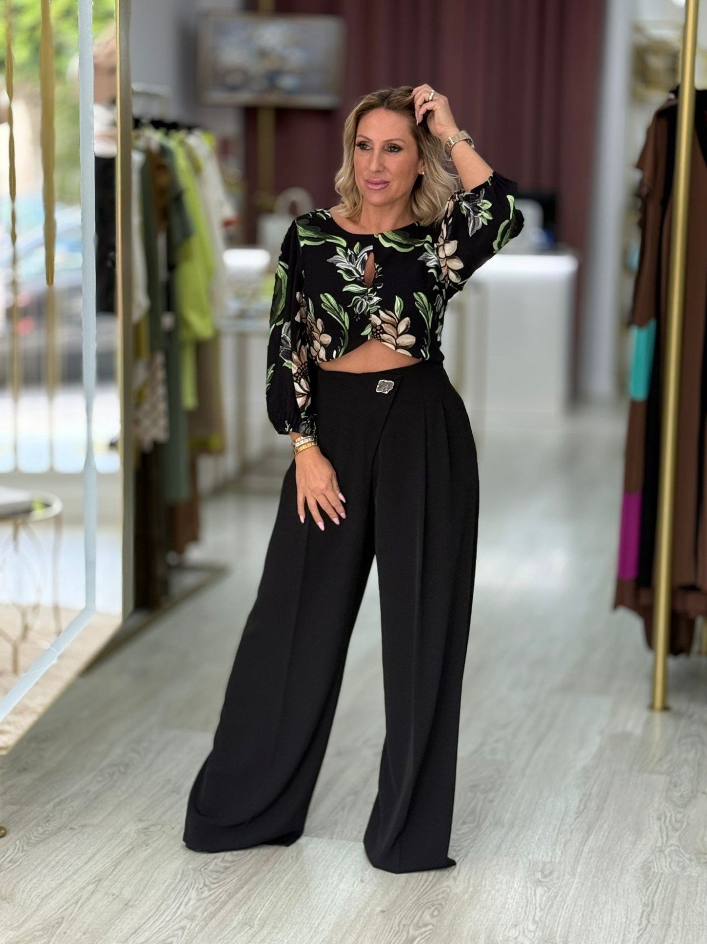 Blusa Cropped Estampada