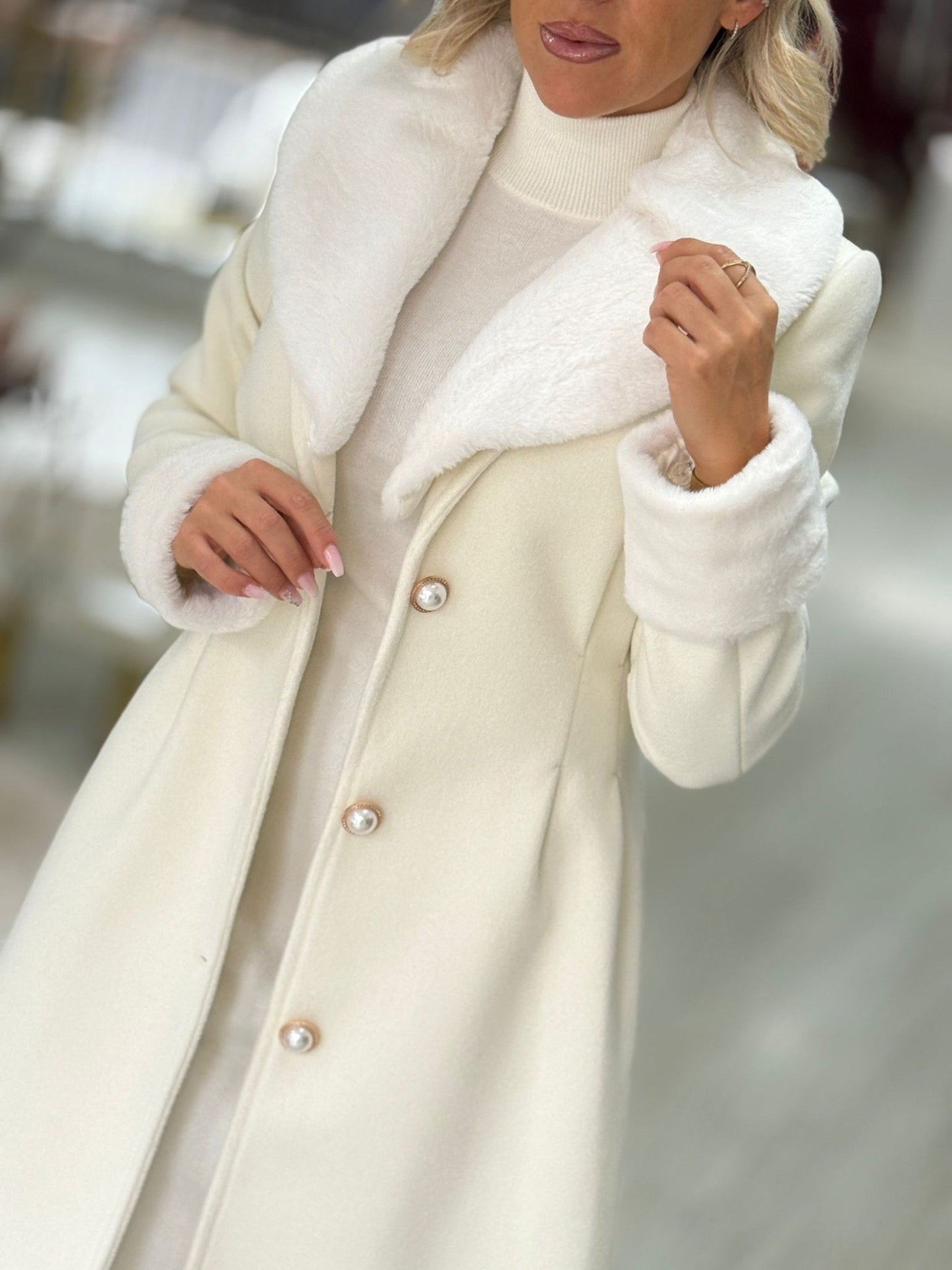 Casaco fazenda com pêlo