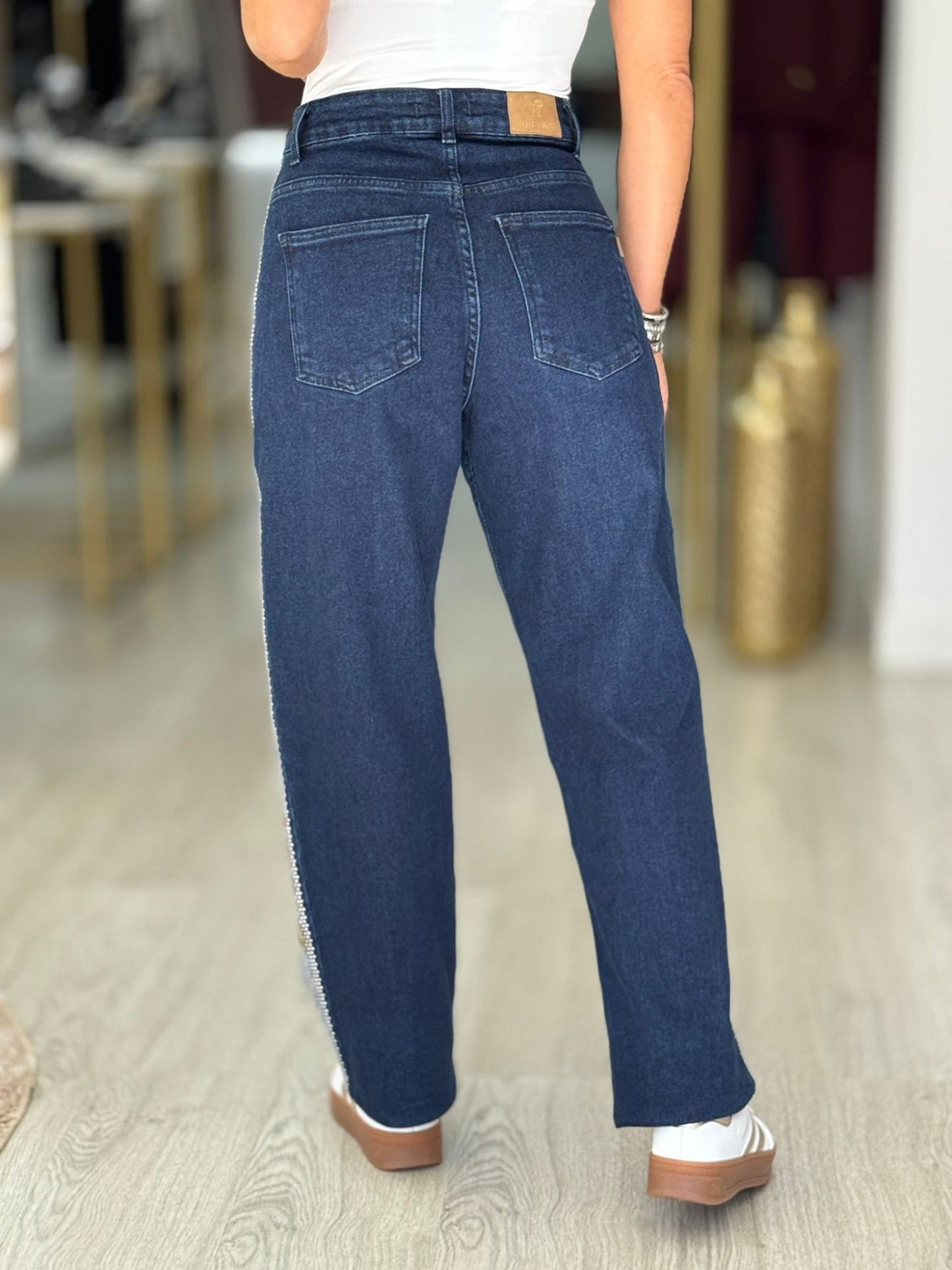 Calça de ganga