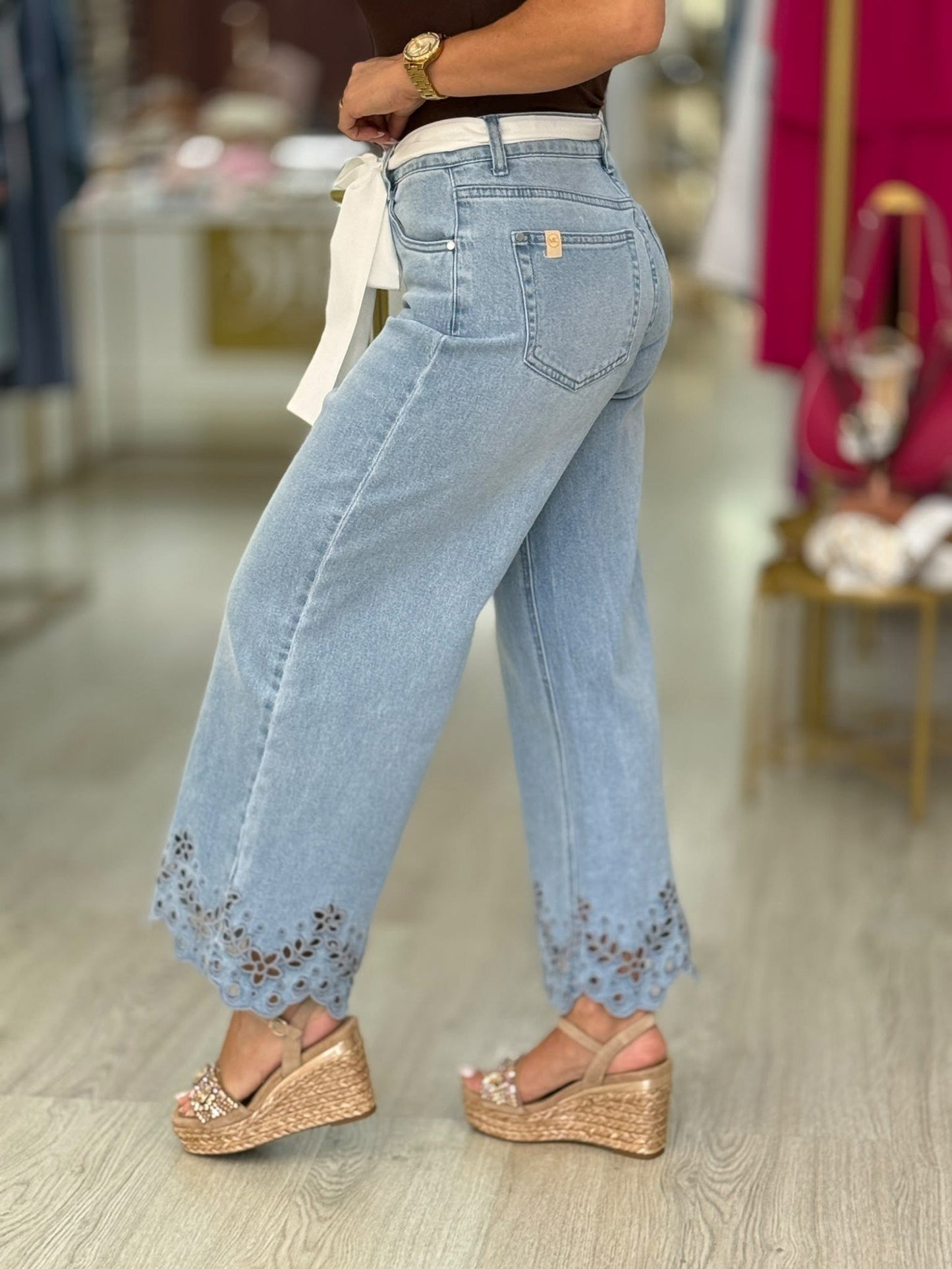 Jeans bordado
