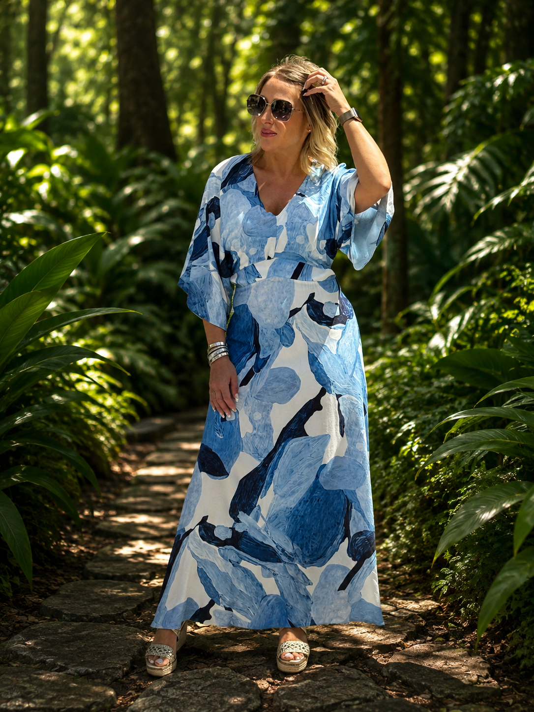 Vestido com abertura nas costas