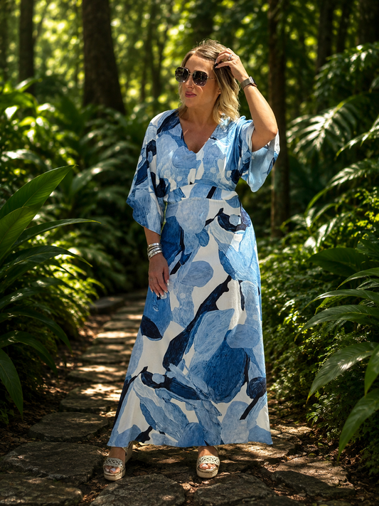 Vestido com abertura nas costas