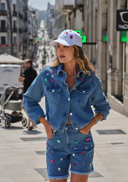 Blusão com pedraria