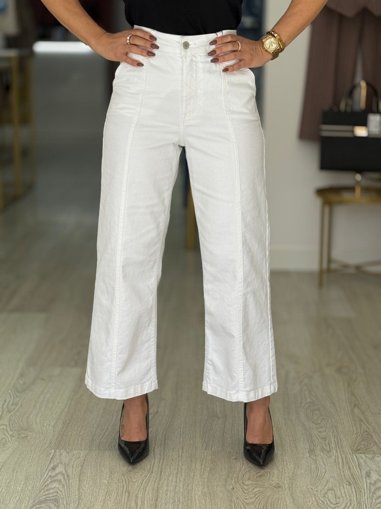 Calças de ganga wide leg (+ cores)