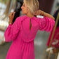 Vestido comprido com folhos