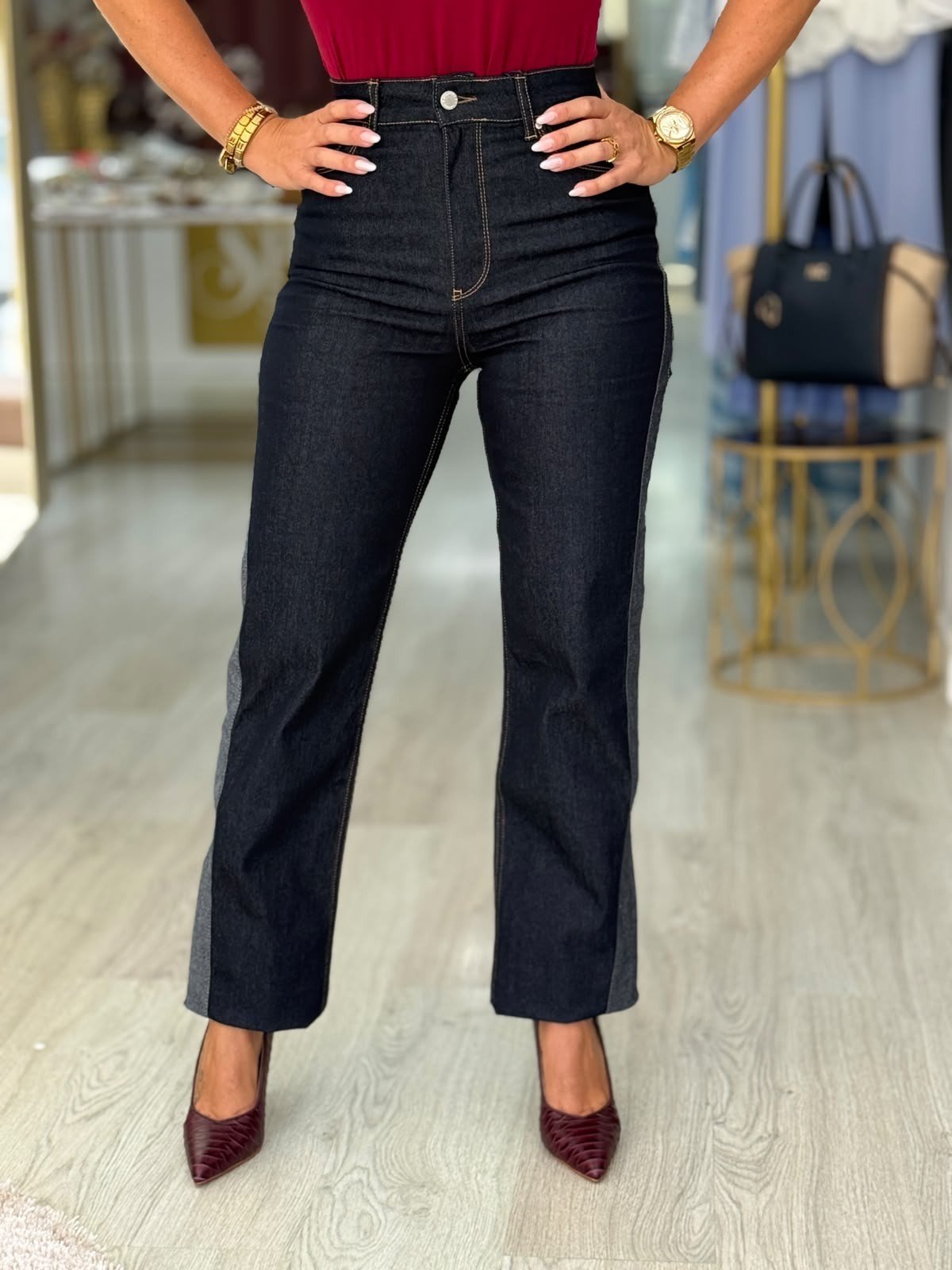 Calça corte direito