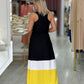 Vestido tricolor