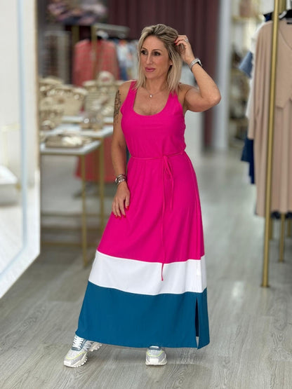 Vestido tricolor