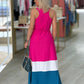 Vestido tricolor