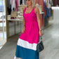 Vestido tricolor