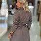 Trench coat com cinto amovível