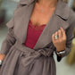 Trench coat com cinto amovível