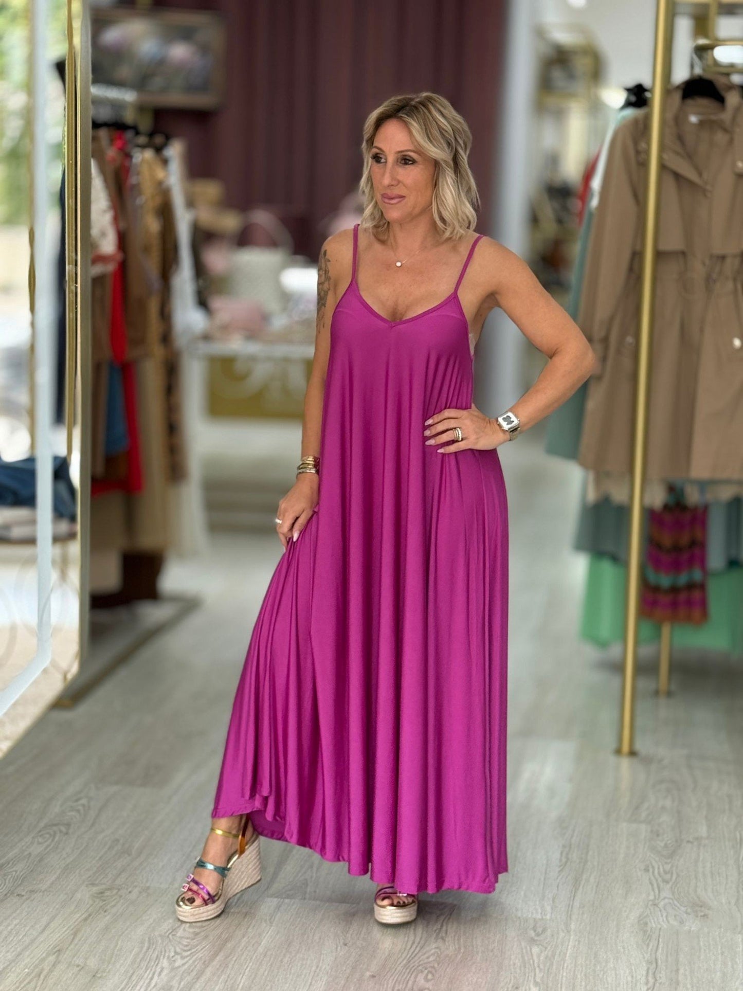 Vestido alças finas ajustáveis (+ cores)